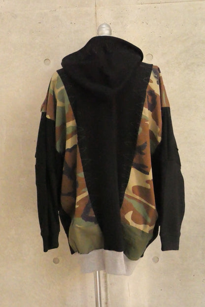 Camo hoodie STICH Black