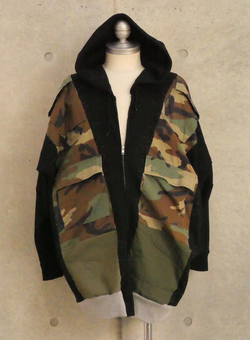 Camo hoodie STICH Black